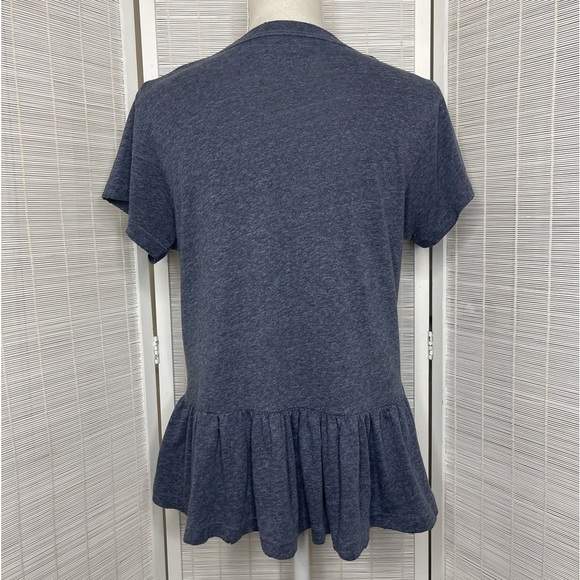 The Great. Ruffle Hem Shirt Blue Size S - Picture 4 of 8